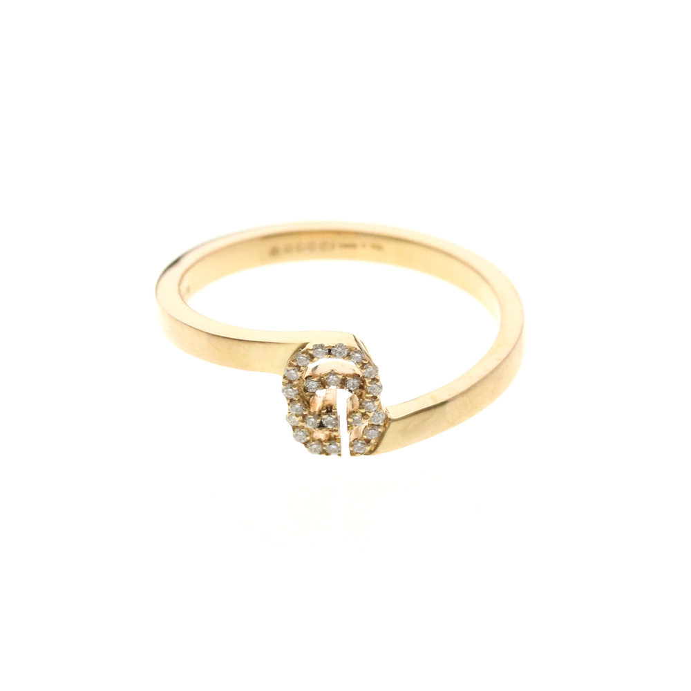 GUCCI 18k Gold Diamond Ring
